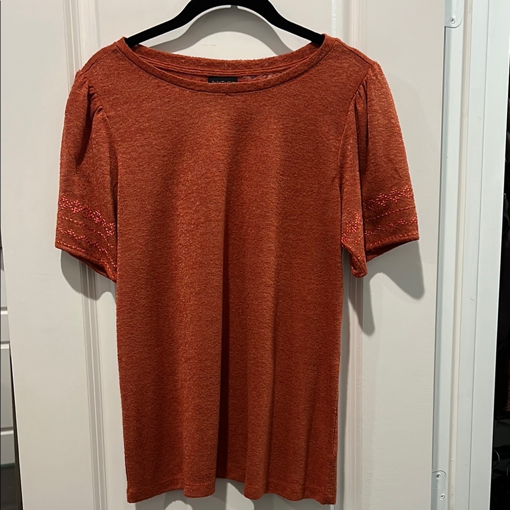 Orange Short Sleeve T-Shirt Casual Top